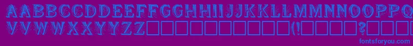 Showboa Font – Blue Fonts on Purple Background