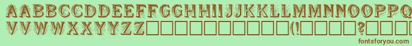 Showboa Font – Brown Fonts on Green Background