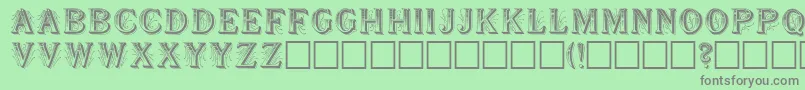 Showboa Font – Gray Fonts on Green Background