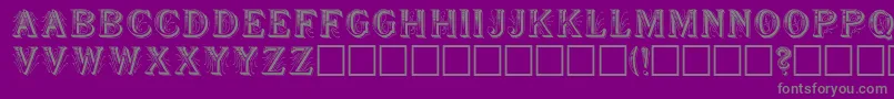 フォントShowboa – 紫の背景に灰色の文字