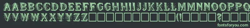 Showboa Font – Green Fonts on Black Background