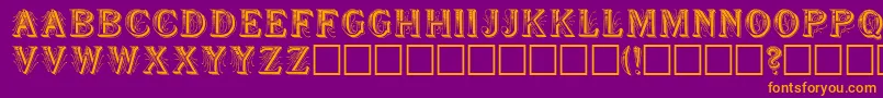 Showboa Font – Orange Fonts on Purple Background