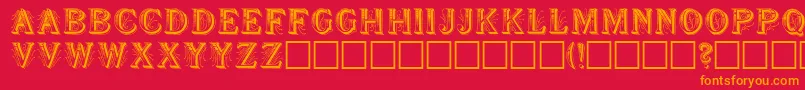 Showboa Font – Orange Fonts on Red Background