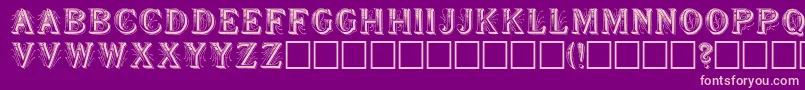 Showboa Font – Pink Fonts on Purple Background