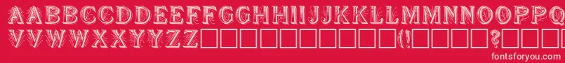 Showboa Font – Pink Fonts on Red Background