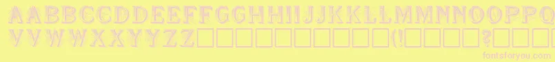 Showboa Font – Pink Fonts on Yellow Background