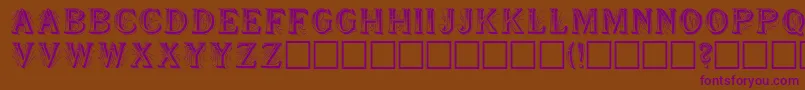 Showboa Font – Purple Fonts on Brown Background