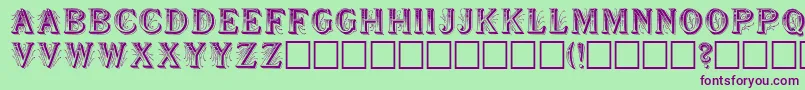 Showboa Font – Purple Fonts on Green Background