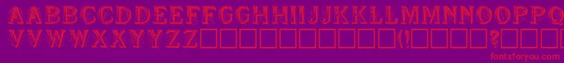 Showboa Font – Red Fonts on Purple Background