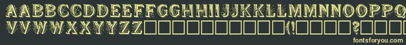 Showboa Font – Yellow Fonts on Black Background