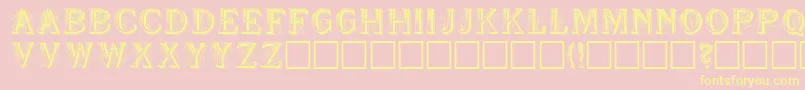 Showboa Font – Yellow Fonts on Pink Background