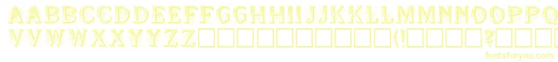 Showboa Font – Yellow Fonts on White Background