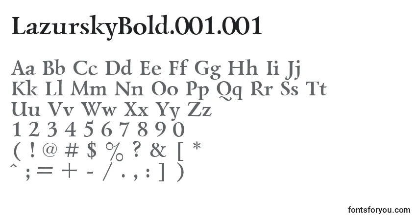 Fuente LazurskyBold.001.001 - alfabeto, números, caracteres especiales
