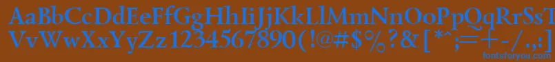 LazurskyBold.001.001 Font – Blue Fonts on Brown Background