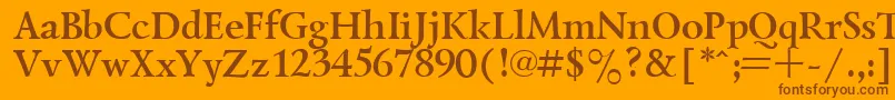 LazurskyBold.001.001 Font – Brown Fonts on Orange Background