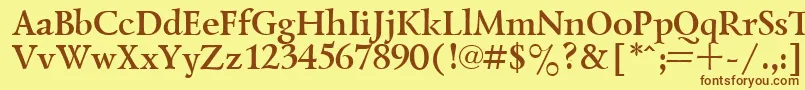 LazurskyBold.001.001 Font – Brown Fonts on Yellow Background