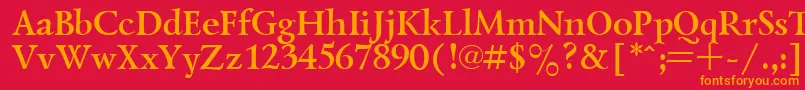 Шрифт LazurskyBold.001.001 – оранжевые шрифты на красном фоне