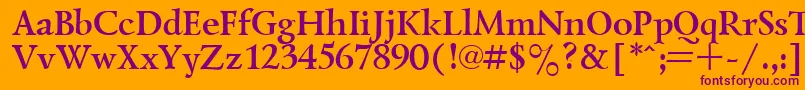 LazurskyBold.001.001 Font – Purple Fonts on Orange Background