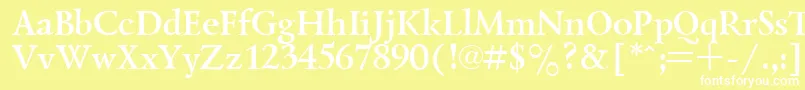 フォントLazurskyBold.001.001 – 黄色い背景に白い文字