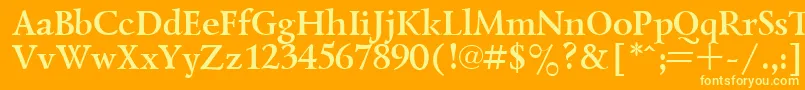Czcionka LazurskyBold.001.001 – żółte czcionki na pomarańczowym tle