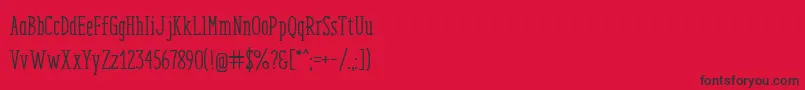 EnyoSerifMedium Font – Black Fonts on Red Background