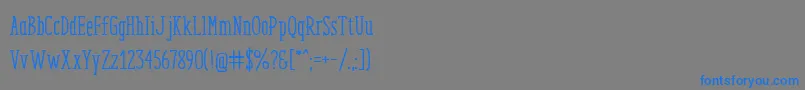 フォントEnyoSerifMedium – 灰色の背景に青い文字
