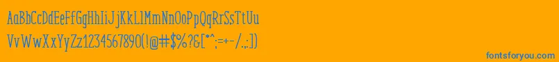 フォントEnyoSerifMedium – オレンジの背景に青い文字