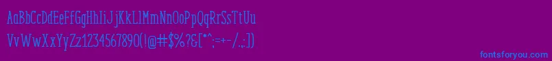 EnyoSerifMedium-Schriftart – Blaue Schriften auf violettem Hintergrund