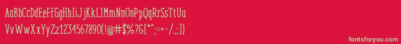 EnyoSerifMedium Font – Green Fonts on Red Background