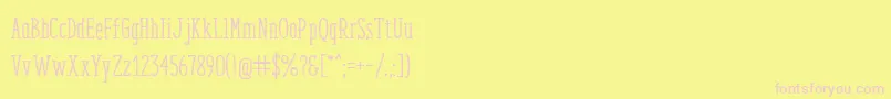 EnyoSerifMedium Font – Pink Fonts on Yellow Background