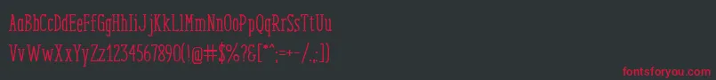 EnyoSerifMedium-Schriftart – Rote Schriften auf schwarzem Hintergrund