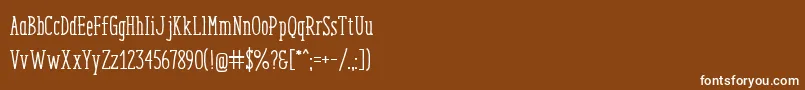 Шрифт EnyoSerifMedium – белые шрифты на коричневом фоне