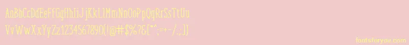 EnyoSerifMedium Font – Yellow Fonts on Pink Background