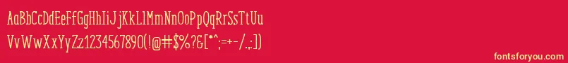 EnyoSerifMedium Font – Yellow Fonts on Red Background