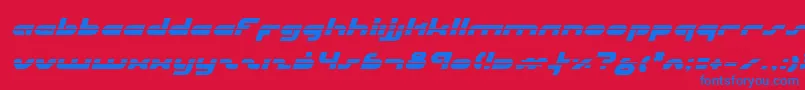 fuente UniSolLaserItalic – Fuentes Azules Sobre Fondo Rojo