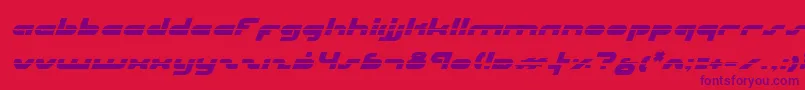 UniSolLaserItalic Font – Purple Fonts on Red Background