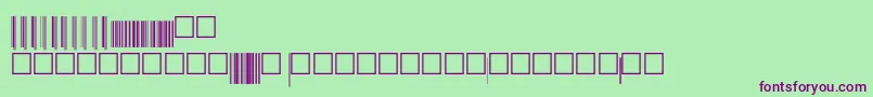 V200018 Font – Purple Fonts on Green Background