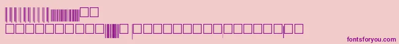 フォントV200018 – ピンクの背景に紫のフォント