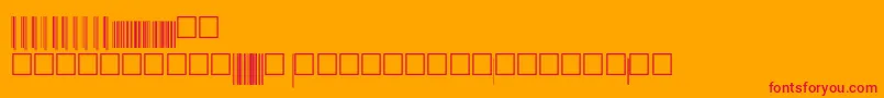 フォントV200018 – オレンジの背景に赤い文字