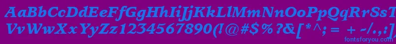 fuente ItcUsherwoodLtBlackItalic – Fuentes Azules Sobre Fondo Morado