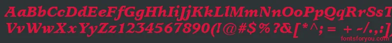 fuente ItcUsherwoodLtBlackItalic – Fuentes Rojas Sobre Fondo Negro