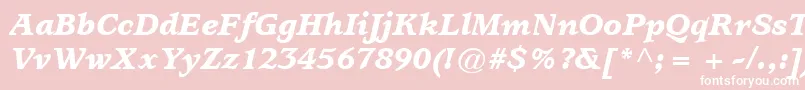 ItcUsherwoodLtBlackItalic Font – White Fonts on Pink Background