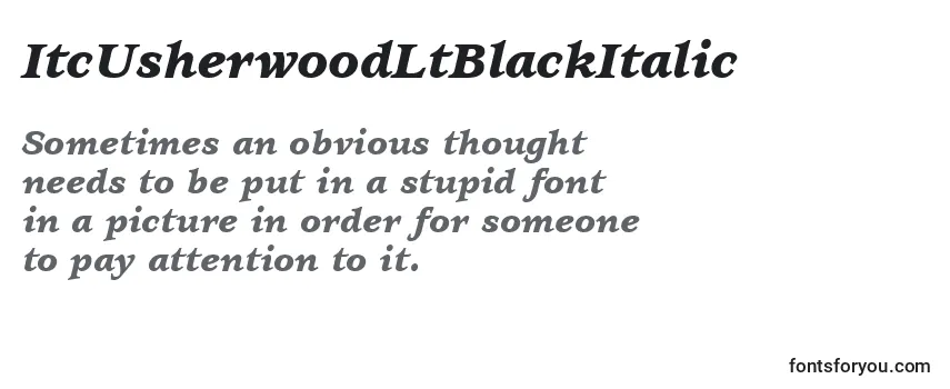 ItcUsherwoodLtBlackItalic Font