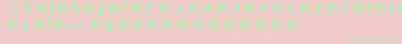 Darrians Font – Green Fonts on Pink Background