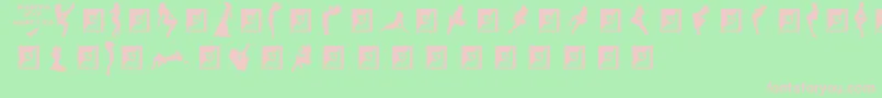 Darrians Font – Pink Fonts on Green Background