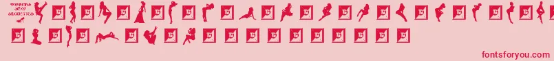 Darrians Font – Red Fonts on Pink Background