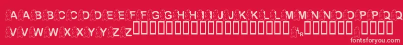 FlPunxsutawneyPhil Font – Pink Fonts on Red Background
