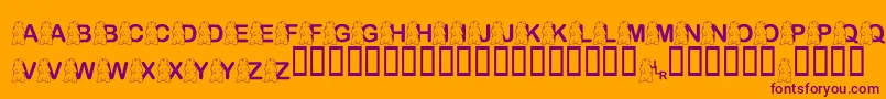 Шрифт FlPunxsutawneyPhil – фиолетовые шрифты на оранжевом фоне