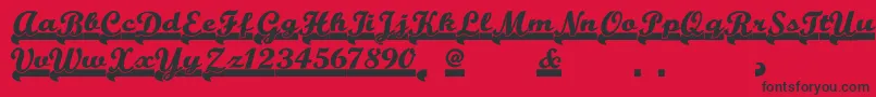 Teamspiritnf Font – Black Fonts on Red Background