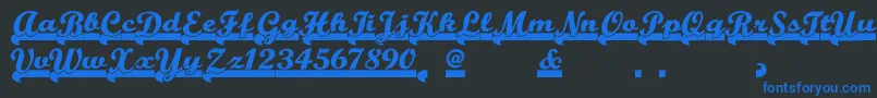 Teamspiritnf Font – Blue Fonts on Black Background